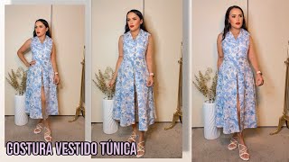 ✨COSTURA VESTIDO TÚNICA  COM GOLA SPORT ( Recorte Princesa)✨