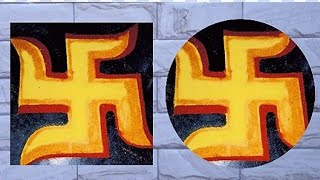 3D Swastik Rangoli designs