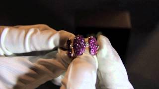 de Grisogono Bague Zuccero Pink Sapphire Diamond Rotating Ring in 18K Rose Gold.mov