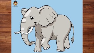 How to Draw A CARTOON ELEPHANT