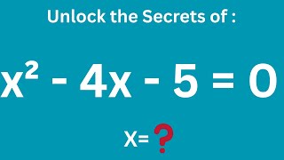Solve x^2-4x-5=0 Fast! | Quadratic Equation Made Simple