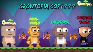 Growtopia vs Pixel World vs Farmtopia vs Coaster Town - Short Gameplay Preview