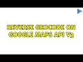 Reverse Geocode On Google Maps api v3