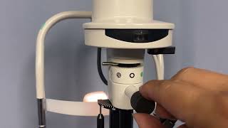 Topcon SL-D7 Slit Lamp + Chin Rest w AIT-15 Electric Adjustable Table - 21081713-4406MN