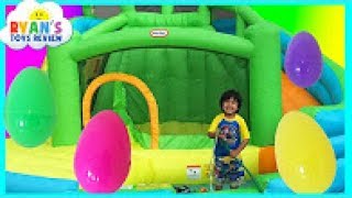 HUGE EGGS SURPRISE TOYS CHALLENGE Inflatable water