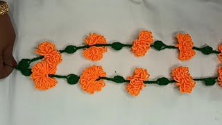 How to make Woolen Flower garland at Home | Diy | | woolen craft ideas |