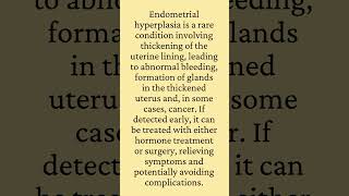 What Is Endometrial Hyperplasia? #shorts