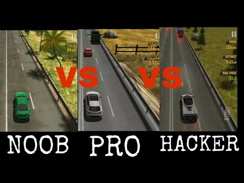 NOOB VS PRO VS HACKER en el juego Traffic Racer