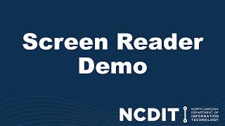 Screen Reader Demo - NVDA, Talkback