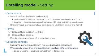 Industrial Organization 4A - Hotelling model