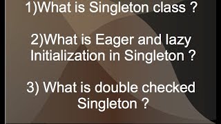 Singleton Design Pattern (4 Programs) - Part 1