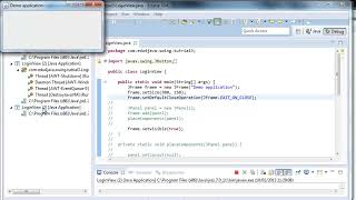 Our first window; login example Java Swing Video Tutorials 3
