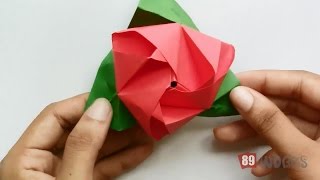 Origami Paper Works | Rose Flower Cube | Hand Works #03