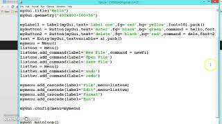 063 Learn python and ruby programming:- Adding functionality to menulist