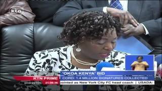 Okoa Kenya initiative presents 1.5 million signatures to the IEBC