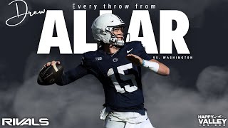 Every throw from Drew Allar versus Washington -- #PennState Nittany Lions Football