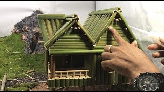 Awesome the creative of beautiful mini bamboo house