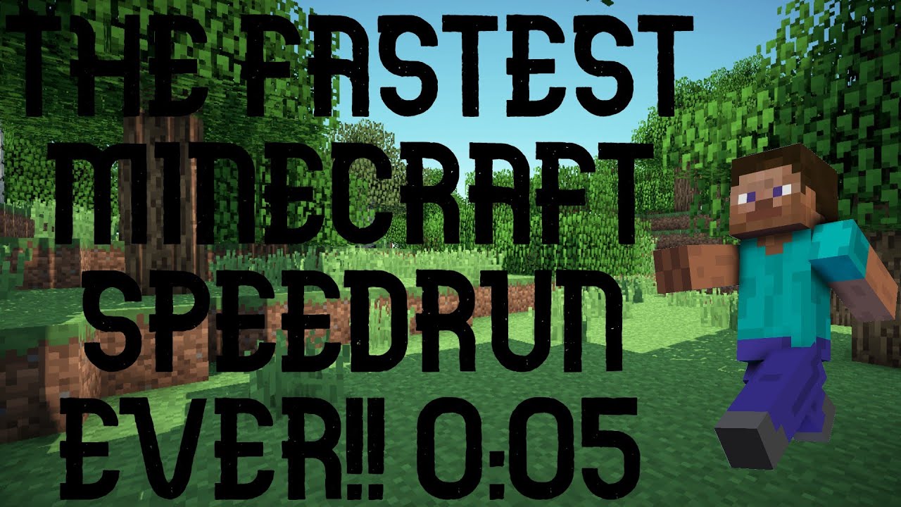 The Fastest Minecraft Speedrun Youtube
