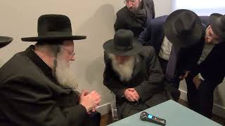 Harav Dovid Schustal visiting Harav Shaul Alter in Lakewood