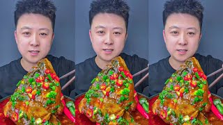 TakTak: Eating Braised Crucian Carp Spicy, And Braised Meat | Chinese Food Compilation Eating Show