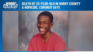 Death of 23-year-old in Horry County a homicide, coroner says