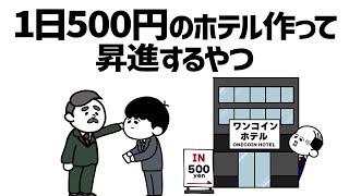 【アニメ】1日500円のホテル作って昇進するやつ