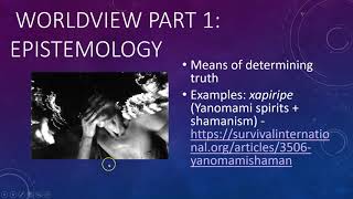 Anthropology of Religion 4.2: 3-Part Model of Worldview