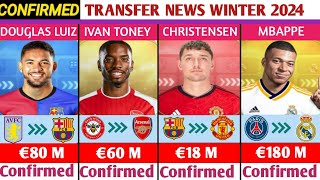 ALL CONFIRMED AND RUMOURS  WINTER TRANSFER NEWS,DONE DEALS✔,MBAPPE TO REAL MADRID,TONEY TO ARSENAL