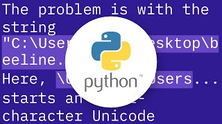 "Unicode Error "unicodeescape" codec can't decode bytes... Cannot open text files in Python 3
