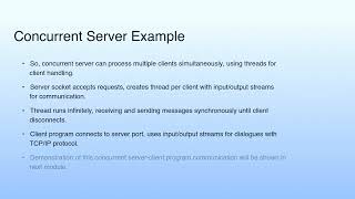 Concurrent Server Example | Lecture 48: Networking with Java