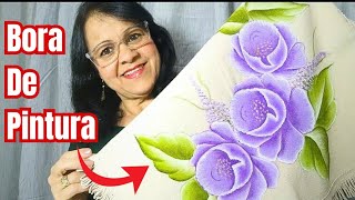 How to Paint Roses and Leaves the Easy Way - Fabric Painting