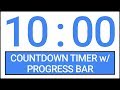 10 min Countdown Timer w/ Progress Bar #Timer #Countdown