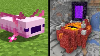 ✅ 50 Cosas Que No Sabías de Minecraft 1.17 Snapshot 21W18A - PORTALES FLOTANDO, AJOLOTES Y MÁS
