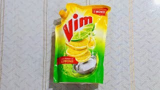 Vim Dishwash Liquid Gel Lemon, With Lemon Fragrance, Leaves No Residue, Grease Cleaner