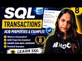 🔥 SQL Transactions Explained | COMMIT, ROLLBACK & SAVEPOINT | SQL Tutorial Part 8#rollback