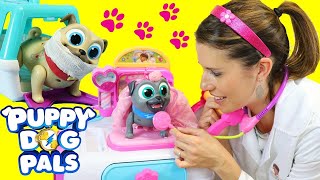 PUPPY DOG PALS Toys Hospital Check Up Disney Junior Doc McStuffins Dr Sandra Help Sick Rolly & Bingo