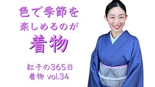 【色で季節を楽しめるのが着物】紅子の365日着物コーデ vol.34  -Kimono  outfit