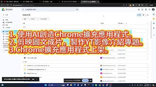 剪映圖文成片，製作YT影像介紹專題，Chrome擴充應用程式上架