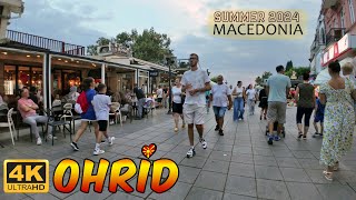 OHRID, Macedonia (Summer 2024) 【WALK TOUR 4K】 🚶‍♂️ ОХРИД, Македонија (Чаршија, Плоштад, Кеј) 🇲🇰