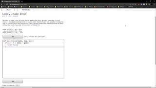 Logic-2 (make_bricks) Python Tutorial || Codingbat.com