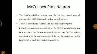 M-P Neuron