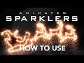 How to use - Gif Animated Sparklers Photoshop Action