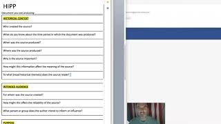 Document Analysis for DBQ (Document-Based Question) using HIPP