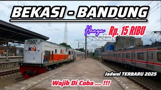 WAJIB DICOBA‼️TRIP MURAH BANGET • BEKASI - BANDUNG • HANYA RP. 15 RIBU • NAIK KERETA LOKAL \u0026 KRL