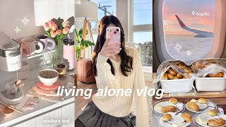 living alone vlog🌷✈️ new apartment furniture, solo travel diaries - bogotá, sick yet productive days