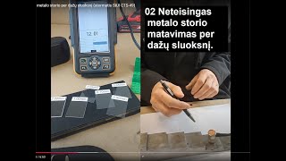 02 Neteisingas metalo storio matavimas per dažų sluoksnį (stormatis SIUI CTS-49)