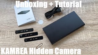 Kamrea HD 1080P 10000mAh Power Bank Camera Hidden Camera Mini Nanny Cam Unboxing and instructions