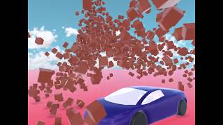 Car and cubes - Bullet Physics Simulation in Autodesk Maya