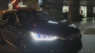 BYD tang ev car at night