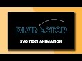 Awesome SVG Text Animation using CSS | CSS Animation